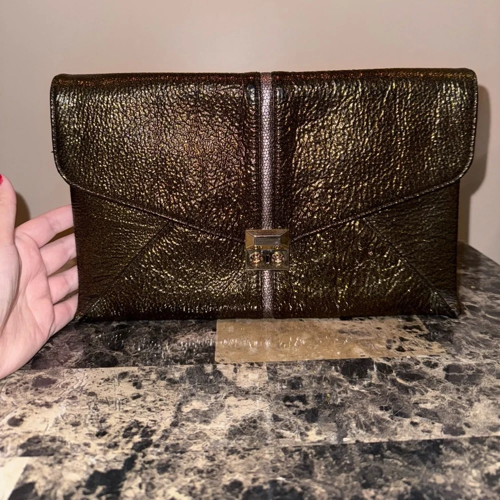 Henri Bendel Bronze Clutch - Picture 3 of 14